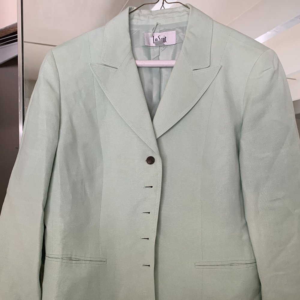 le suit light green vintage suit jacket/blazer